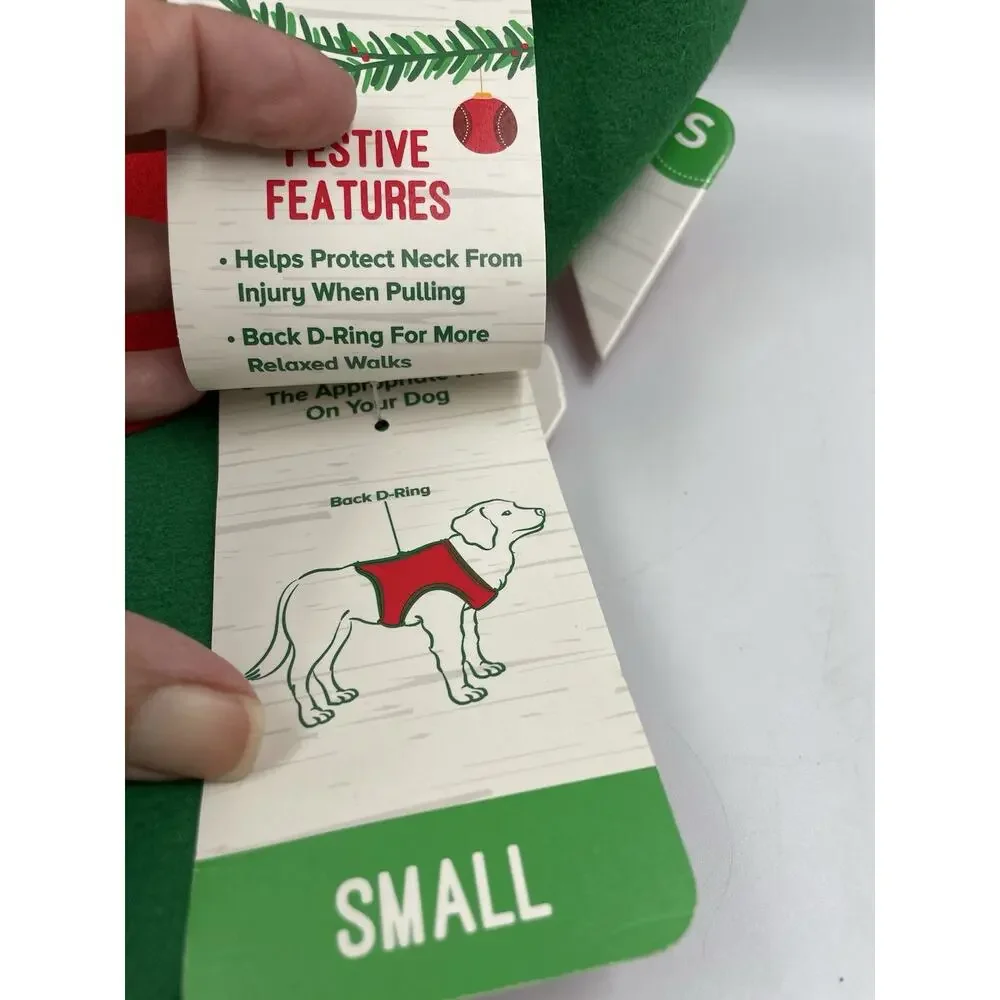 Merry & Bright Dog Comfort Vest Harness Christmas Elf Size Small NEW W/ Tags